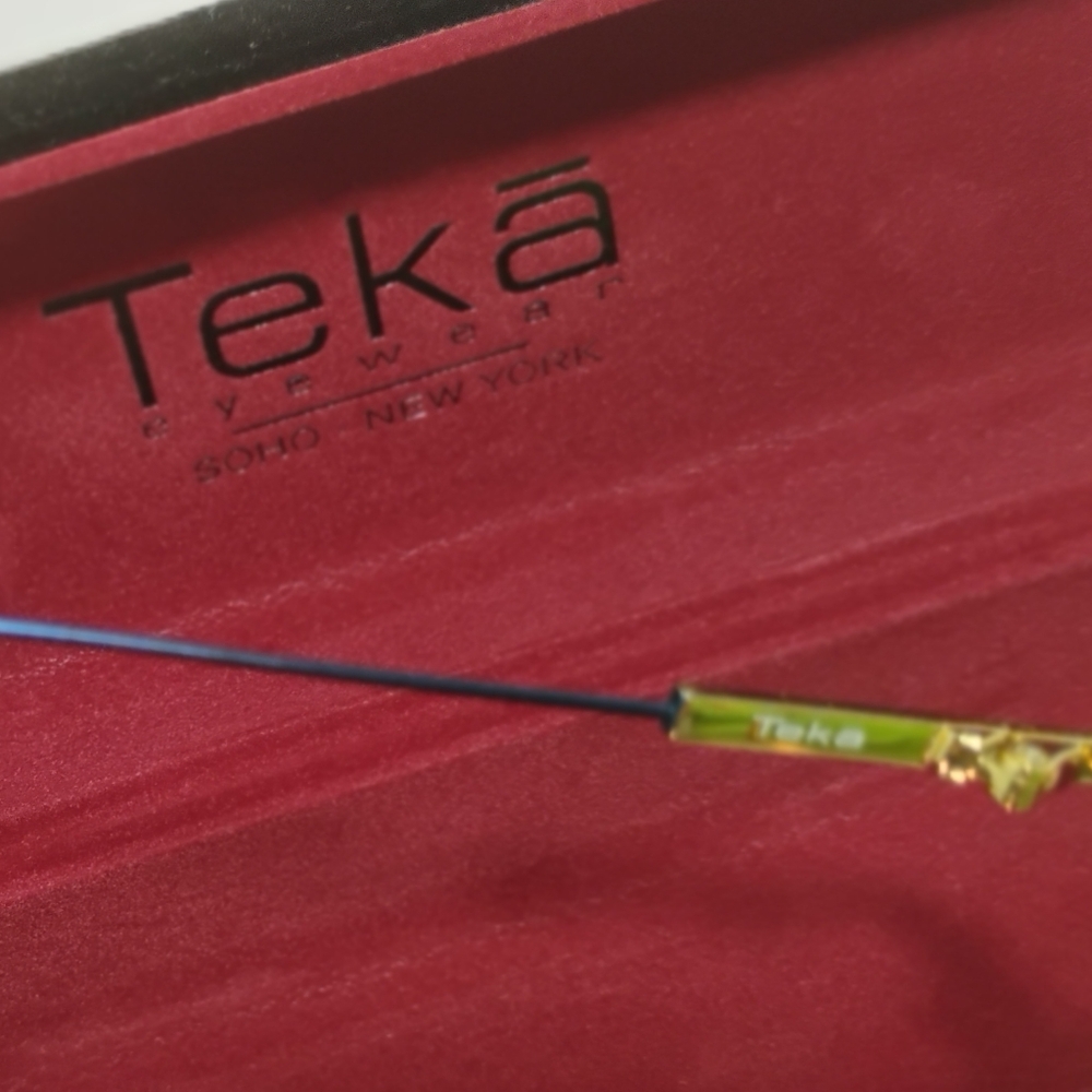 TEKA Prescription Eyeglasses 477 CCL.3 Blue Gold Metal 49-19-140 - Picture 4 of 7